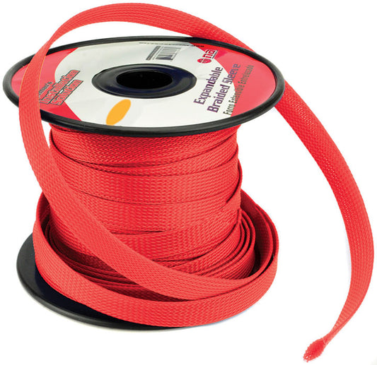 PIPEMANS ISBR19M100RD 3/4 Expandable Braided Sleeve  Red (100 feet)