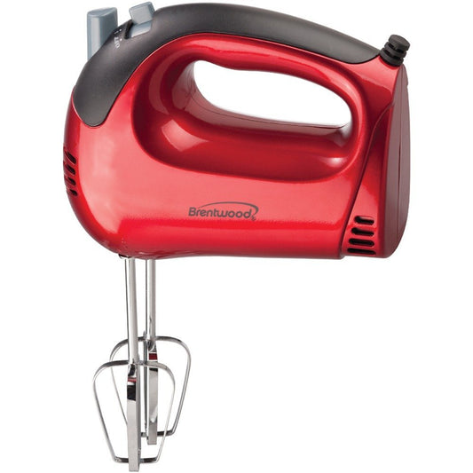 Brentwood Appliances HM46 5-Speed Electric Hand Mixer (Red)