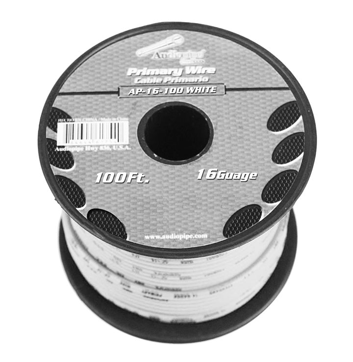 Audiopipe AP16100WH 16 gauge 100ft White primary wire