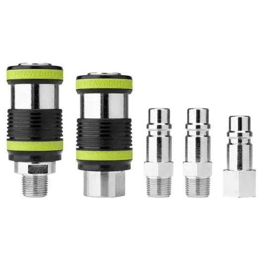 Flexzilla A55656FZ Pro Heavy Duty Safety Coupler and Plug 5 Piece Kit 3/8" NPT