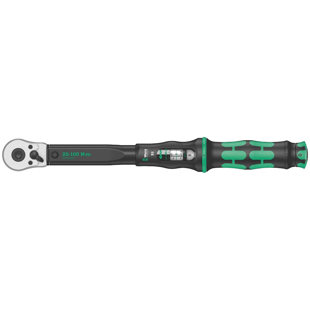 Wera 05075611001 3/8 Adjustable Torque Wrench with Reversible Ratchet, 20-100 Nm