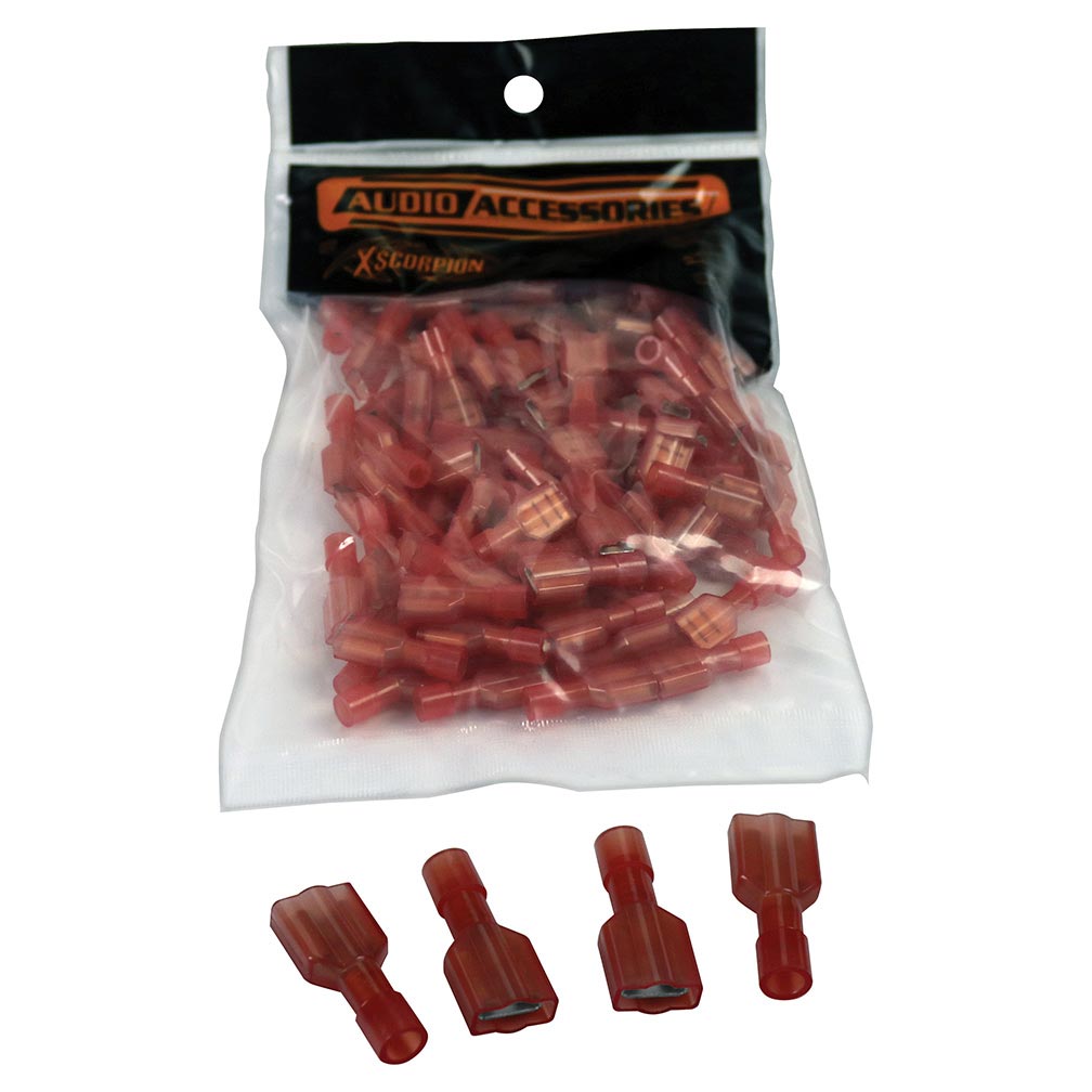 XSCORPION FD250NFR Quick Disconnect 18/22ga. Female Red (100 pack)