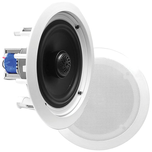 Pyle PDIC60T PDIC InWall/Ceiling 2Way Flush-Mount Speakers w/ 70Volt Transformer