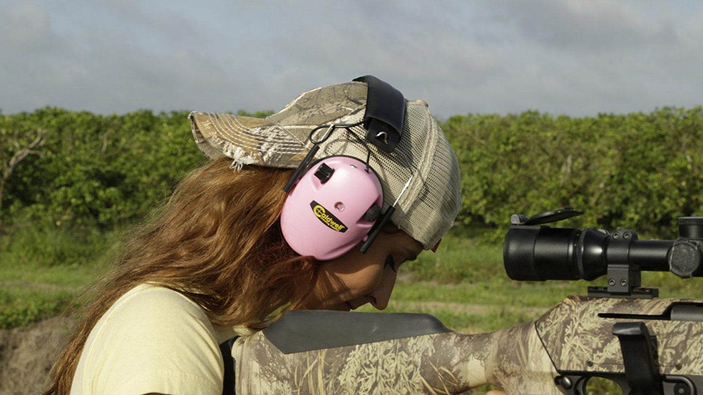 Caldwell EMax Low Profile Electronic Hearing Protection  Pink