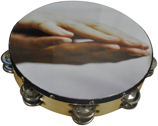 Nippon ATMHND10 10" Praying Hands Tambourine