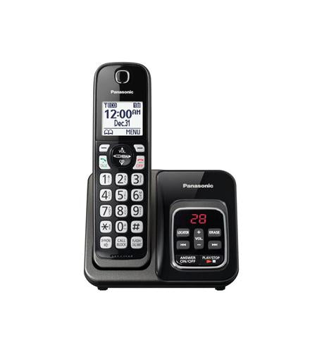 Panasonic consumer TGD530M 1hs Cordless Telephone, Itad, Met Black