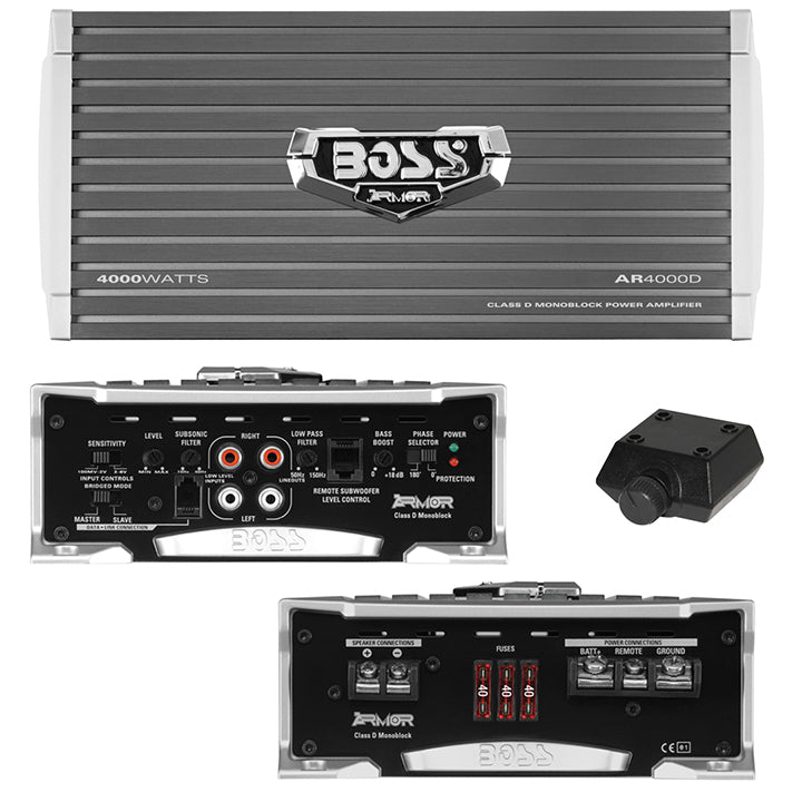 Boss AR4000D Armor Class D Monoblock Amplifier 4000W Max