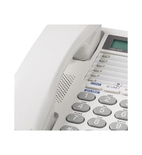 Panasonic KX-TS208W 2-Line Feature Phone with LCD White