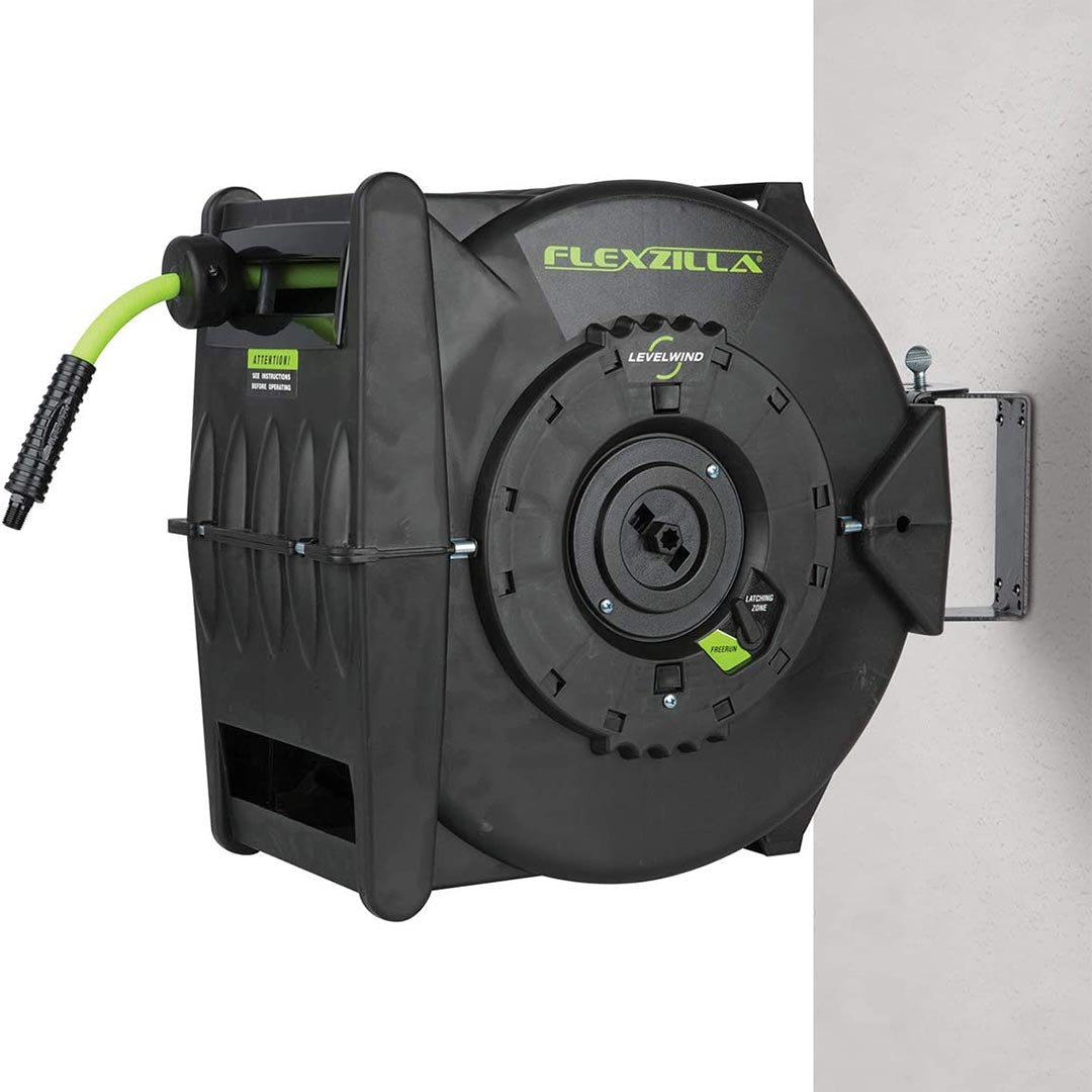 Flexzilla L8305FZ Retractable Air Hose Reel with Levelwind Technology 3/8" x 50'