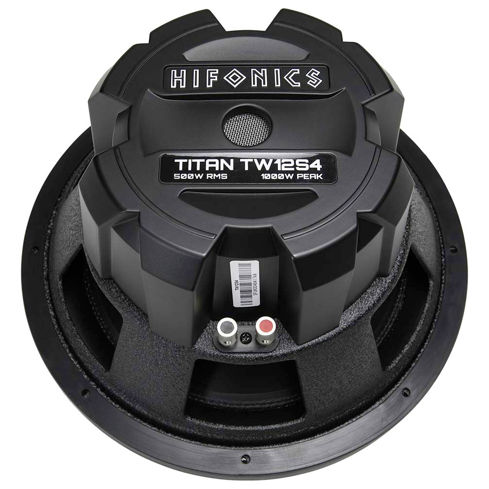 Hifonics TW12S4 Titan 12" Single Voice Coil 4 Ohm 500 Watts RMS 1000 Watts Peak