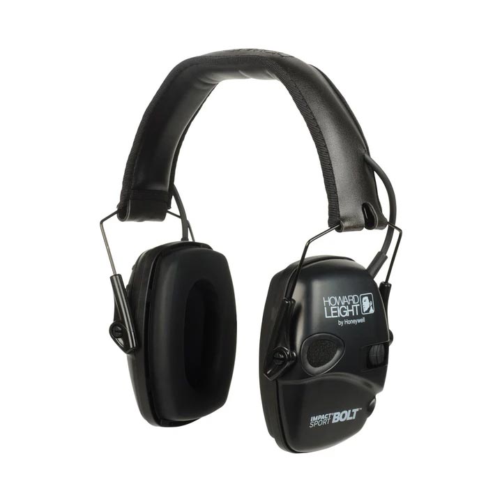 Howard Leight R02525 Impact Sport Attack Time Electronic Earmuff  Black