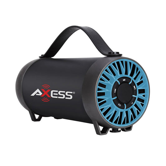 AXESS SPBT1056BL Portable Bluetooth Speaker FM Radio Line-In Rechargeable Batt