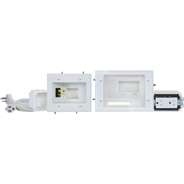 Datacomm Electronics 45-0024-WH Pro-Power Kit w/Duplex Receptacle & Inlet