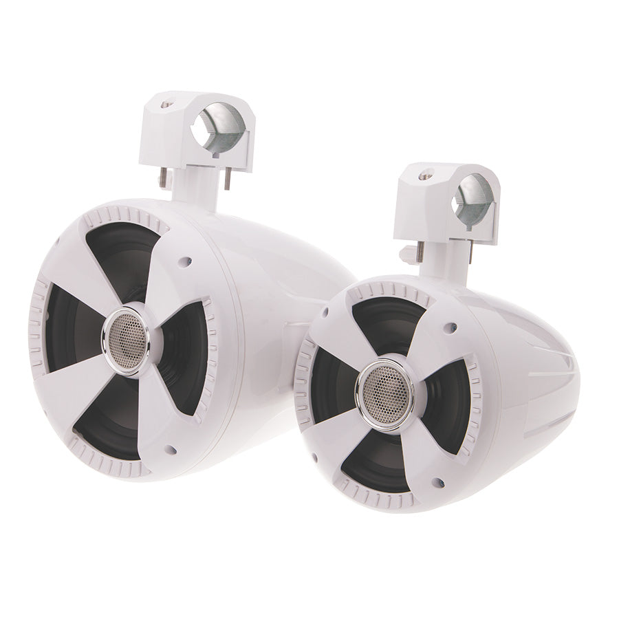 Soundstream WTS6W Pair (2) Of Gloss White 6.5" Wake Tower Speakers - 300W Max