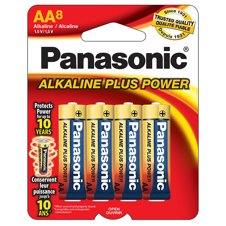 Panasonic AM3PA8B Alkaline Size AA Plus Power (8-Pack)