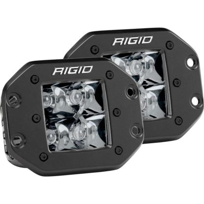 Rigid Industries 212213BLK 3" x 3" D-Series Pro Flush Mount Spot Lights