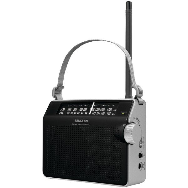 SANGEAN SNGPRD6BK AM/FM Compact Analog Radio (Black)