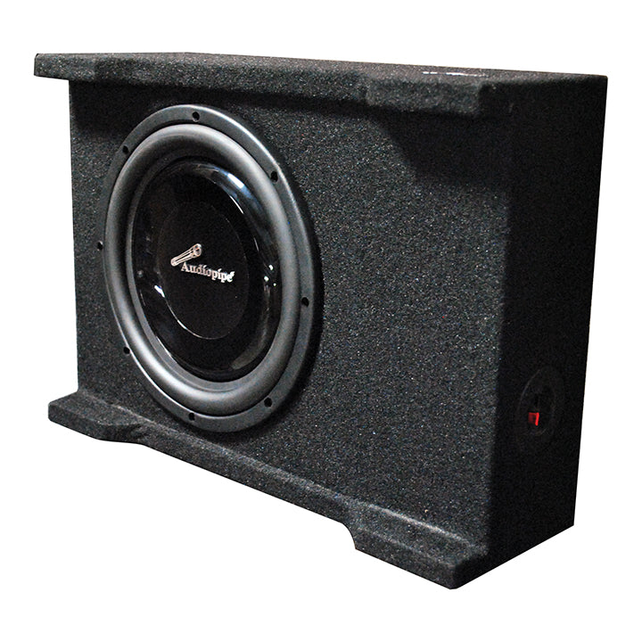 Audiopipe APSB10BDF Single 10" Shallow Mount Downfire Loaded Enclosure 400 Watts