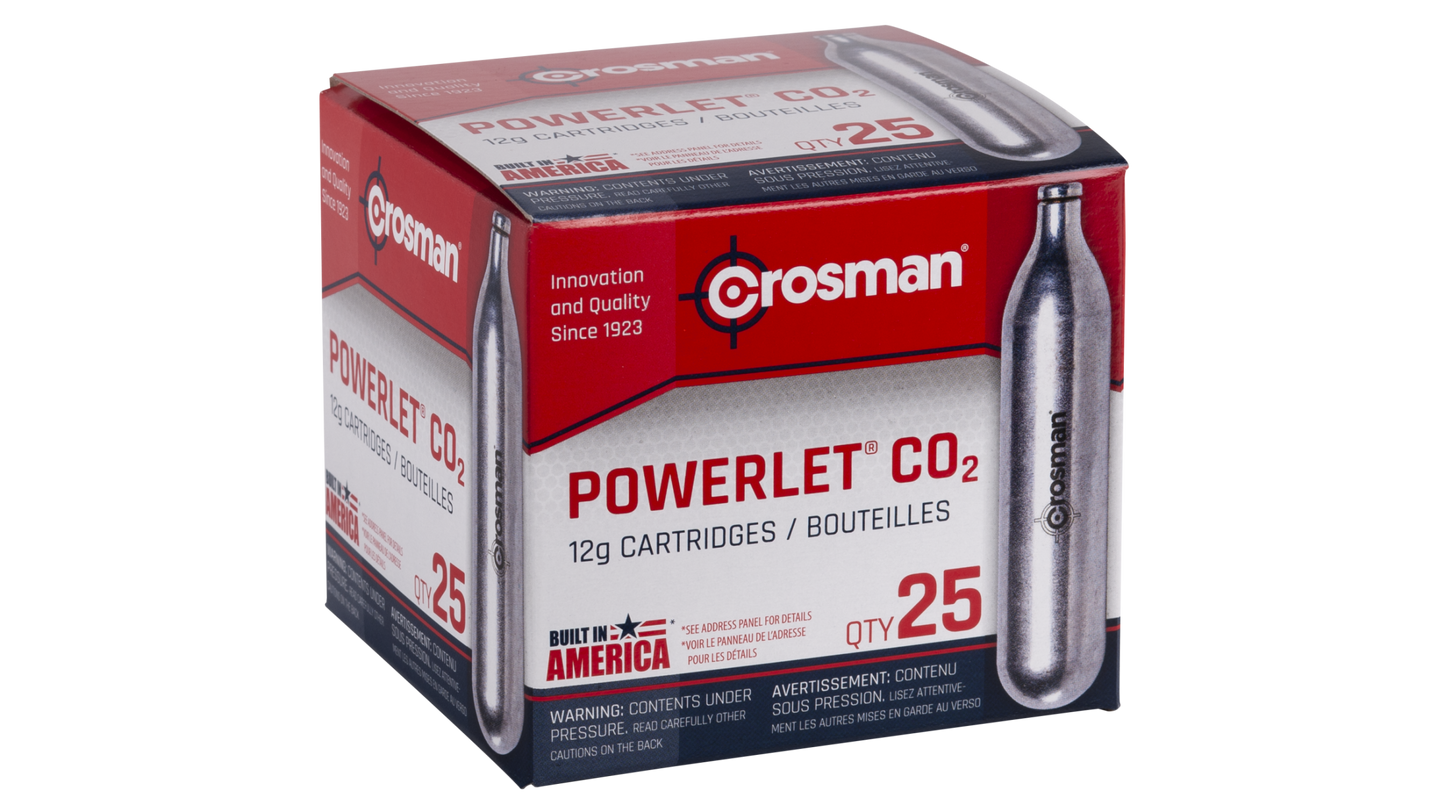 CROSMAN 2311 Powerlet 12g CO2 Cartridges 25 Count