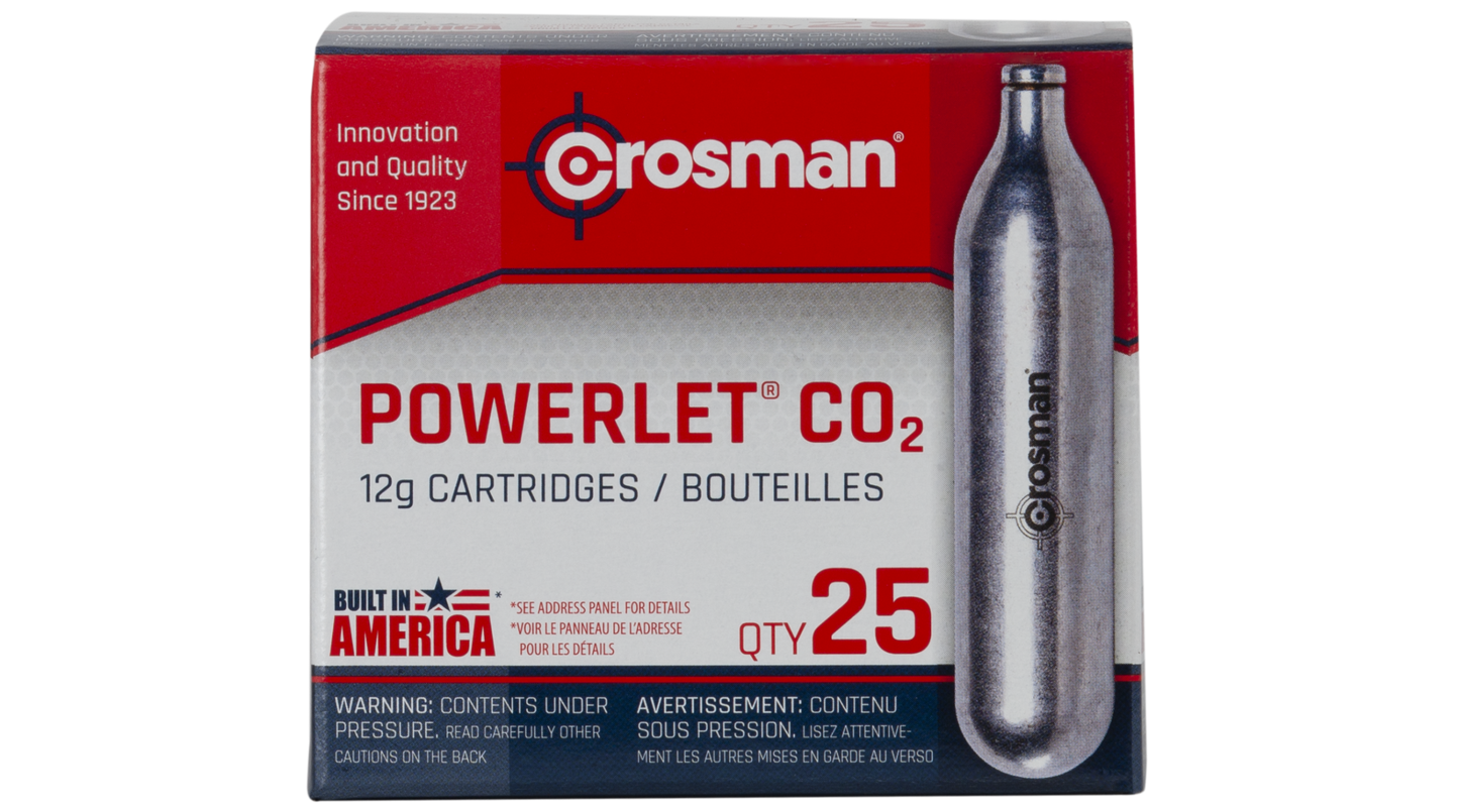 CROSMAN 2311 Powerlet 12g CO2 Cartridges 25 Count