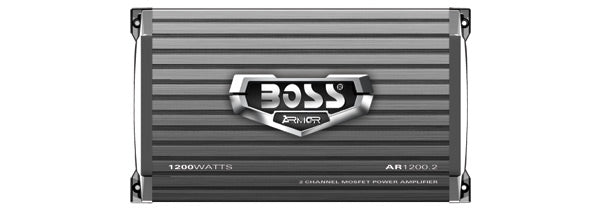 BOSS AUDIO AR1200.2 Armor 1200-Watt Full Range, Class A/B 2-8 Ohm Stable 2 Channel Amplifier with Remote Subwoofer Level Control