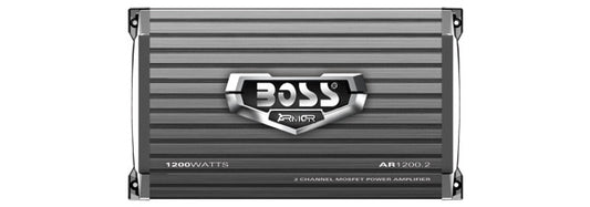 BOSS AUDIO AR1200.2 Armor 1200-Watt Full Range, Class A/B 2-8 Ohm Stable 2 Channel Amplifier with Remote Subwoofer Level Control