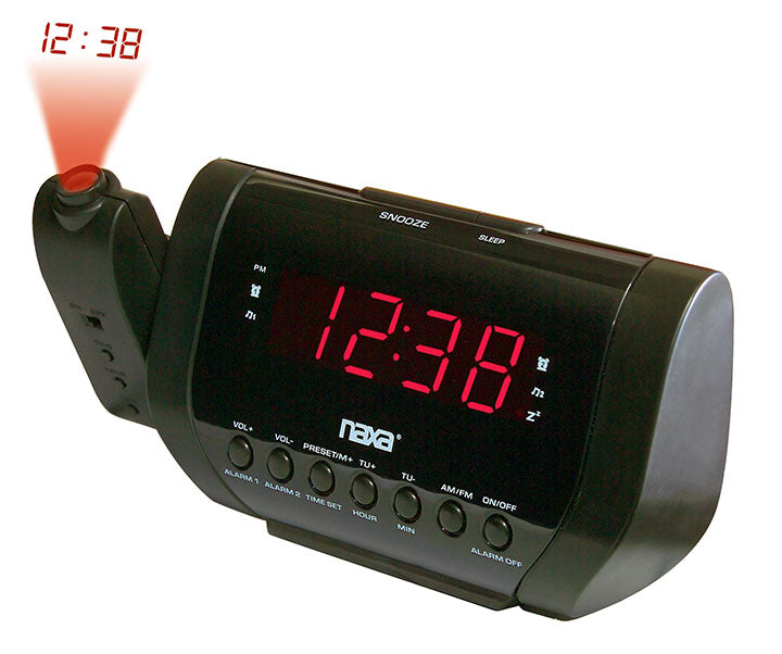 Naxa NRC173 Projection dual alarm clock radio