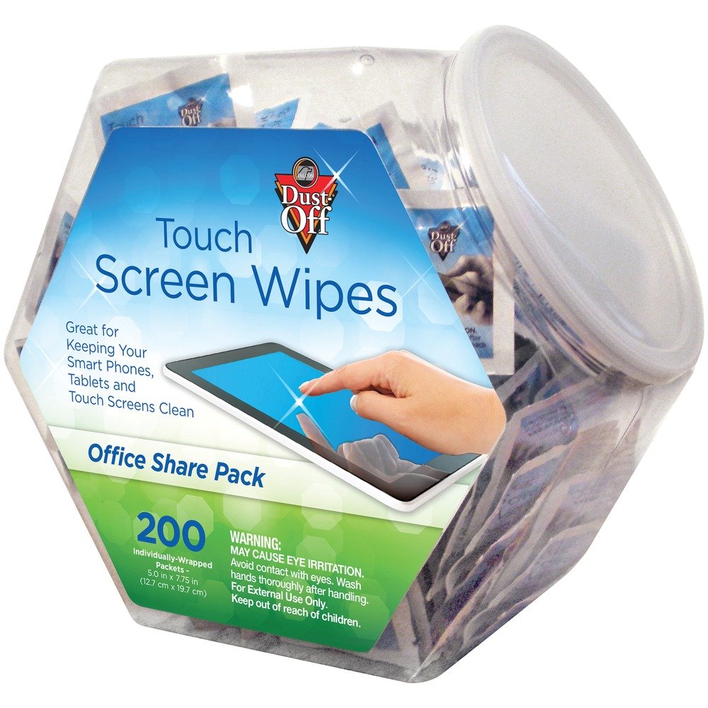 DUST-OFF DMHJ Touch Screen Wipes, 200-count