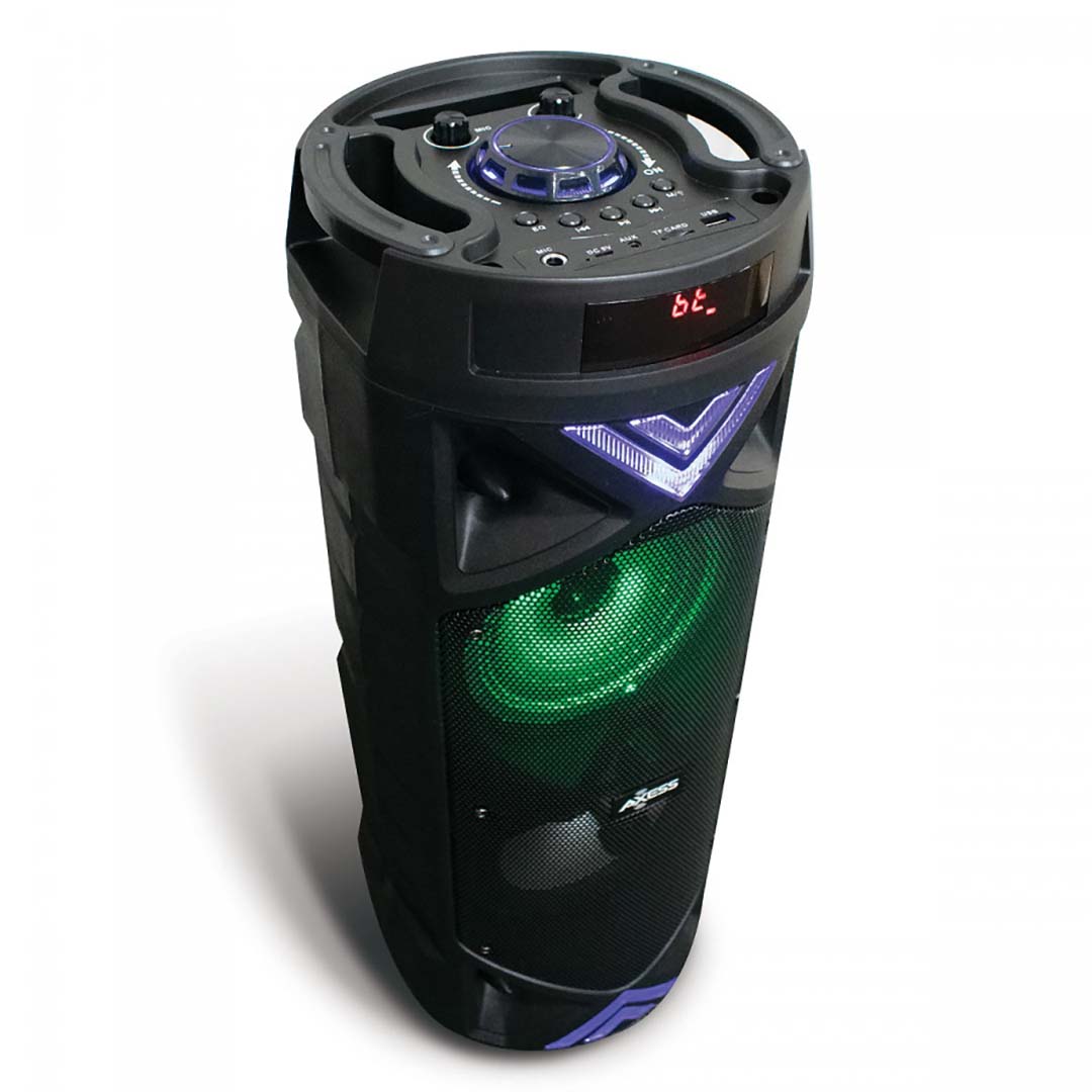 Axess PABT6022 Dual 6.5" Bluetooth Portable Party Speaker w/LEDs, Remote & Mic