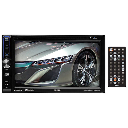 Soundstorm DD664B 6.2" Double Din Touchscreen Receiver Bluetooth Aux/USB/SD