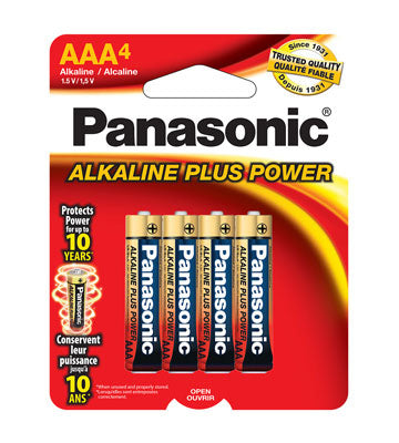 Panasonic AM4PA4B Alkaline Size AAA Plus Power (4-Pack)