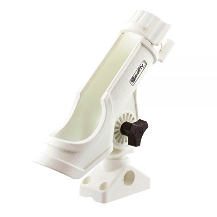 Scotty 0230WH Power Lock Rod Holder with Combination Side/Deck Mount, White