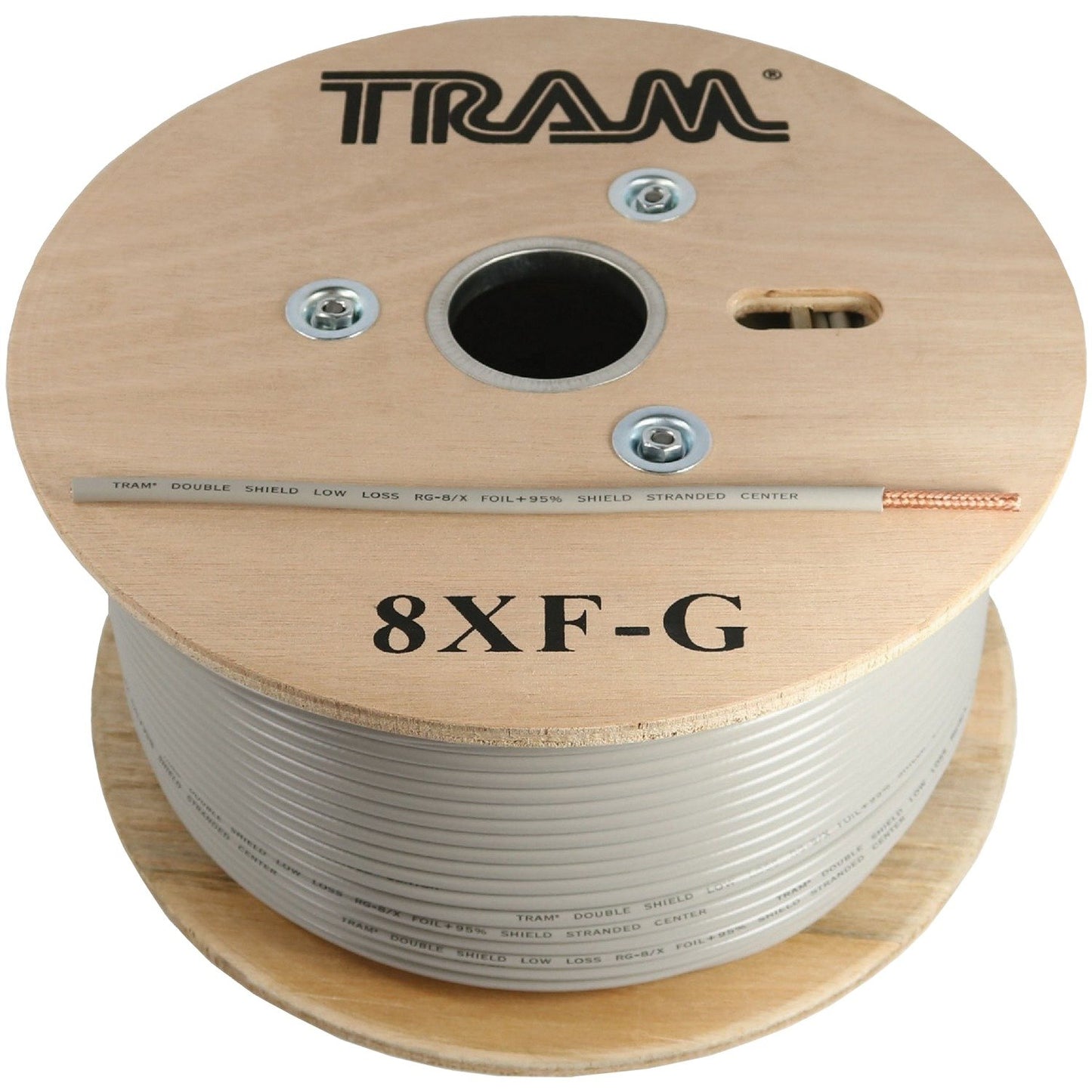 Tram 8XF-G RG8X 500ft Roll Tramflex Double Shield Coaxial Cable w/Gray Jacket