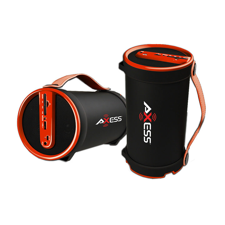 Axess SPBT1033RD Red Portable Bluetooth Indoor Outdoor 2.1 Speaker