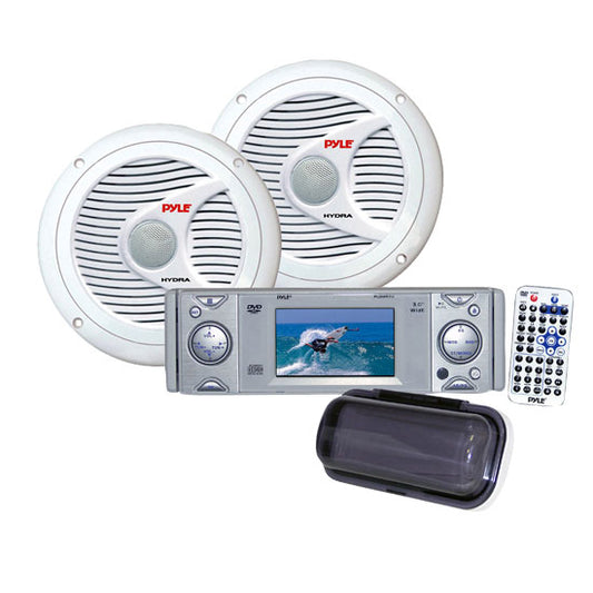 AM/FM-MPX In-Dash Marine CD/MP3 Player w/Full Face Detachable Panel