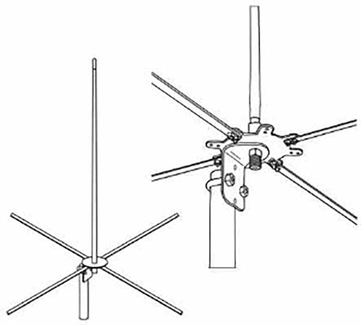 Firestik FG4648B 4' (122cm) Single Mirror "NGP" Kit Complete (Black)