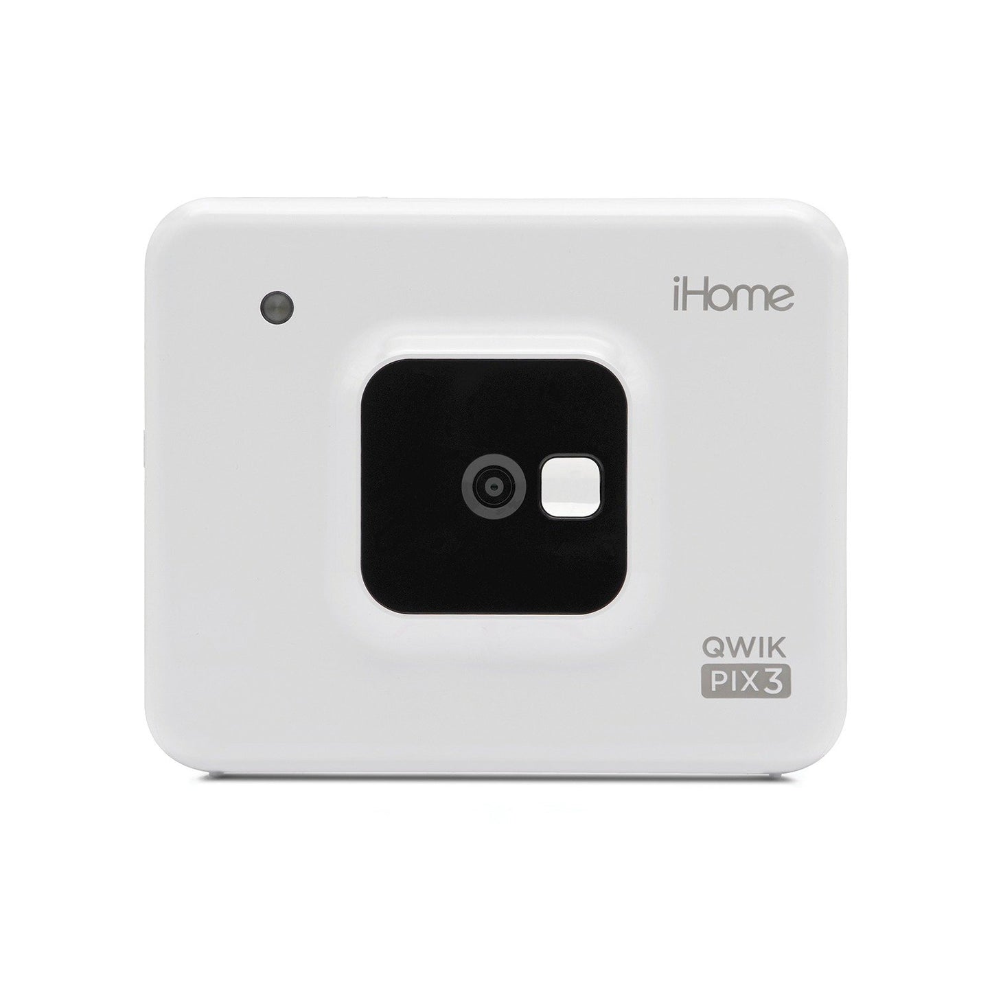 Ihome IHCP33-W QUIKPIX3 Square 2-in-1 Instant Print Camera, 3"x3" Prints