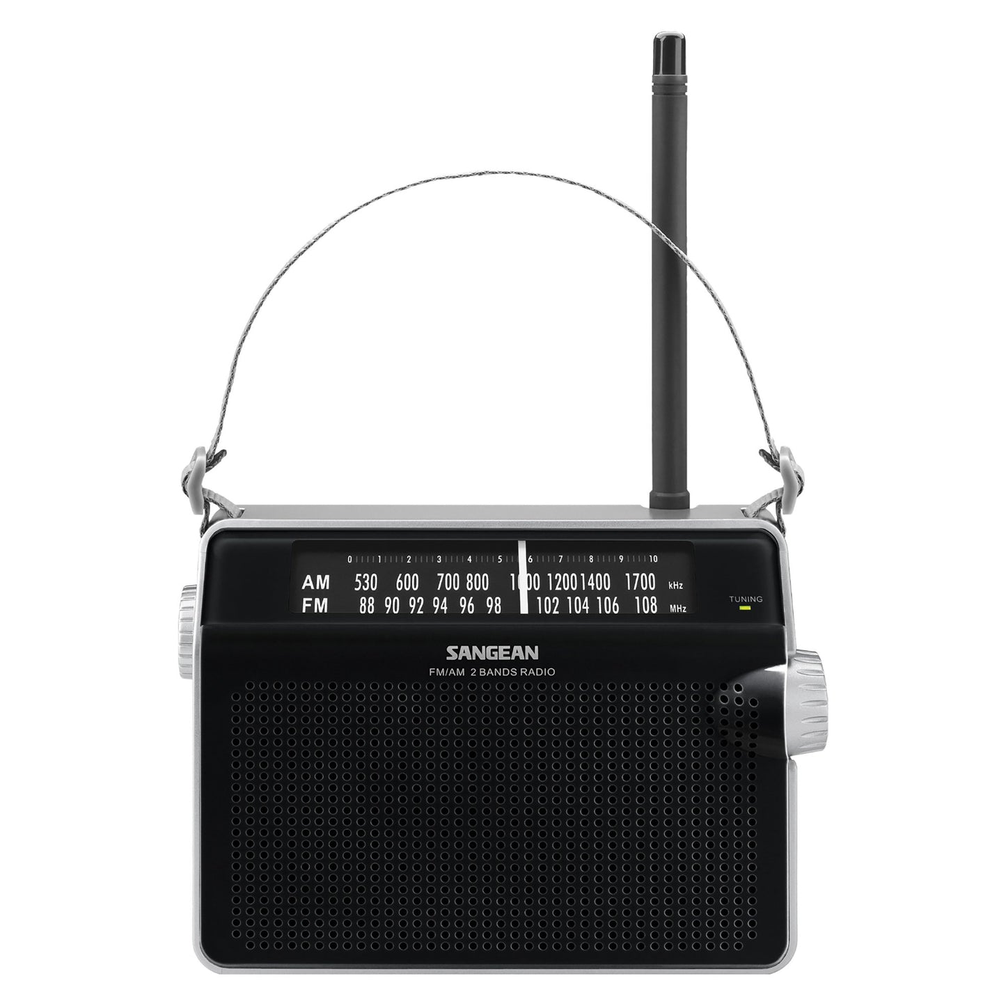 SANGEAN SNGPRD6BK AM/FM Compact Analog Radio (Black)