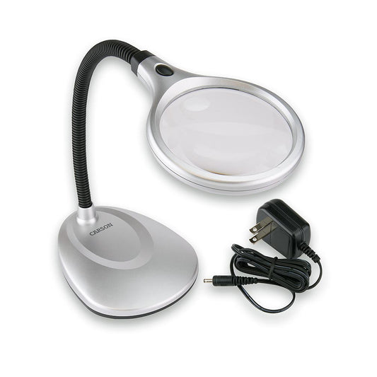 Carson LM20 4.3 Inch LED LIGHTED Magnifying Lamp 2x w 5x Spot Lens