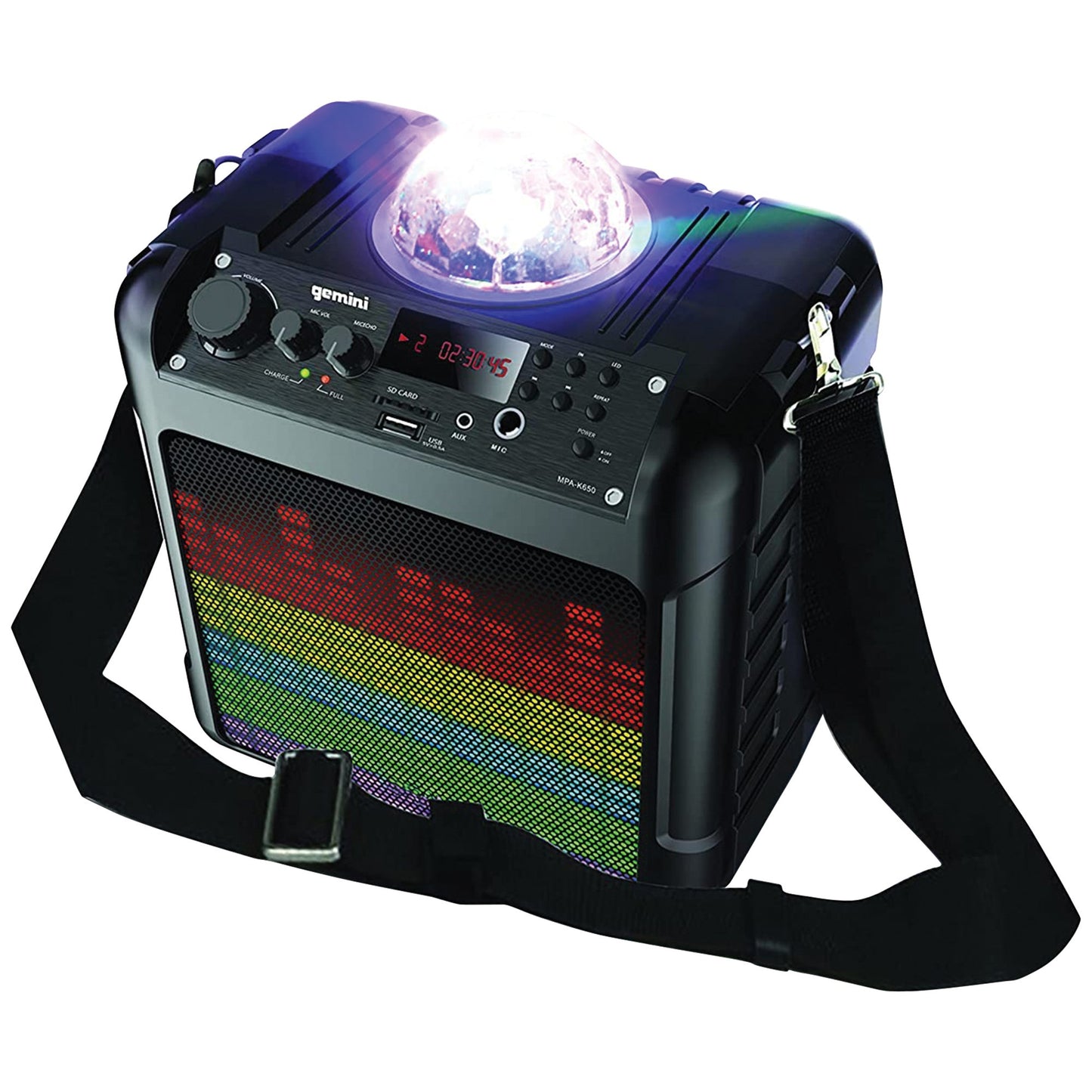 Gemini MPA-K650 6.5" 150W Bluetooth Karaoke Party System w/Lights, Microphone