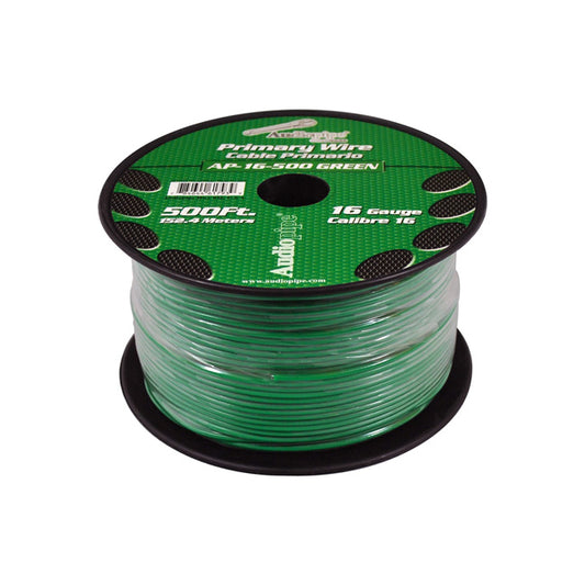 Audiopipe AP16500GR 16 Gauge 500Ft Primary Wire Green