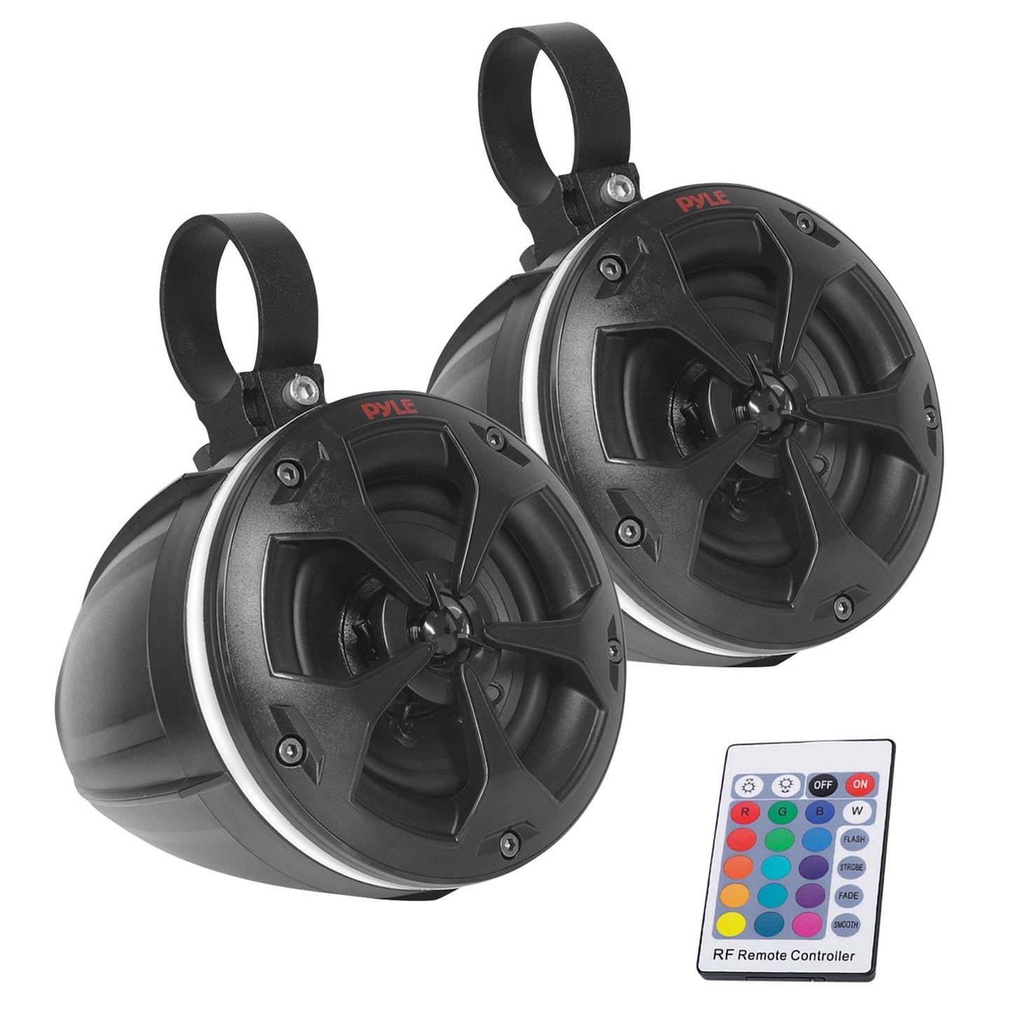 Pyle PLUTV44BTR 4" 800W-Max Waterproof Off-Road Speakers w/RGB Lights