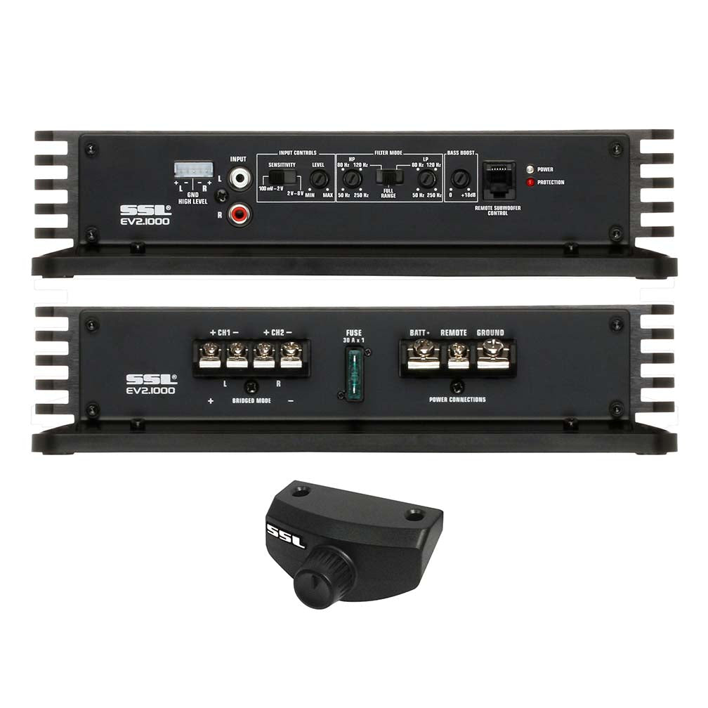 Soundstorm EV21000 Mosfet 2CH 1000W Power Amplifier Remote Woofer level control