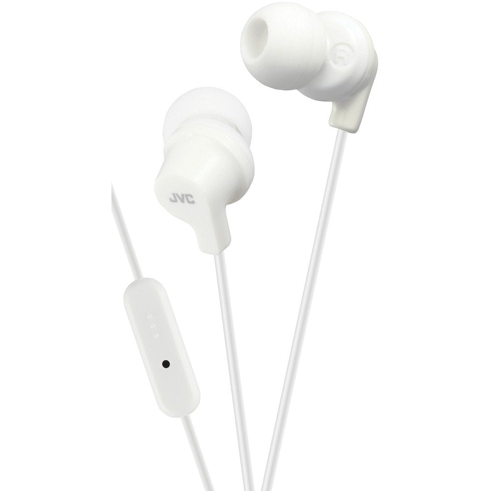 JVC HAFR15W In-Ear Headphones w/Microphone (White)