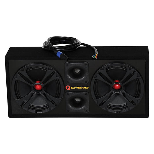 Q Power QCHERO10BLACK Loaded Chuchero (2) 10" speakers & (2) SuperZTweeters