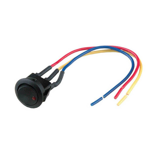 NIPPON ISECRS1216RED Mini Rocker Switch with Red LED