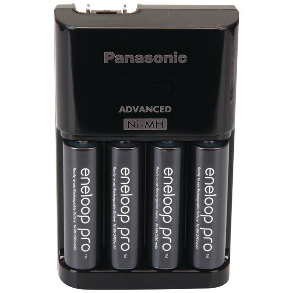 Panasonic K-KJ17KHCA4A 4-Position Charger w/AA Rechargeable Batteries, 4 pk