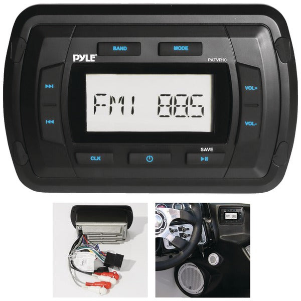 Pyle PATVR10 Marine Dash-Panel Mechless Receiver with Bluetooth