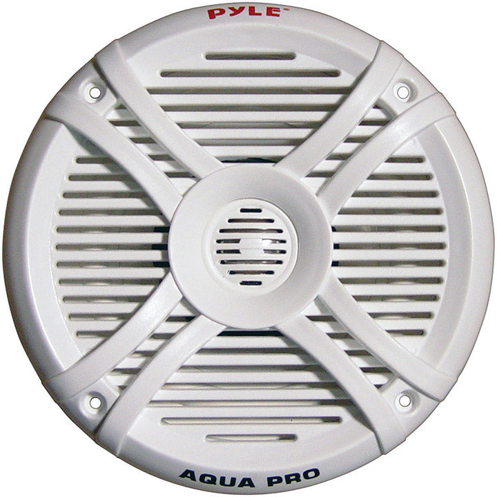 Pyle Dual 6.5'' Water Resistant Marine Speakers, 2-Way Full Range Stereo Sound, 250 Watt, White (Pair)