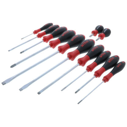 Wiha 30297 12 Piece SoftFinish Slotted and Phillips Screwdriver Set